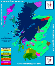 NEW Scottish Origenes Ethnicity map of Scotland